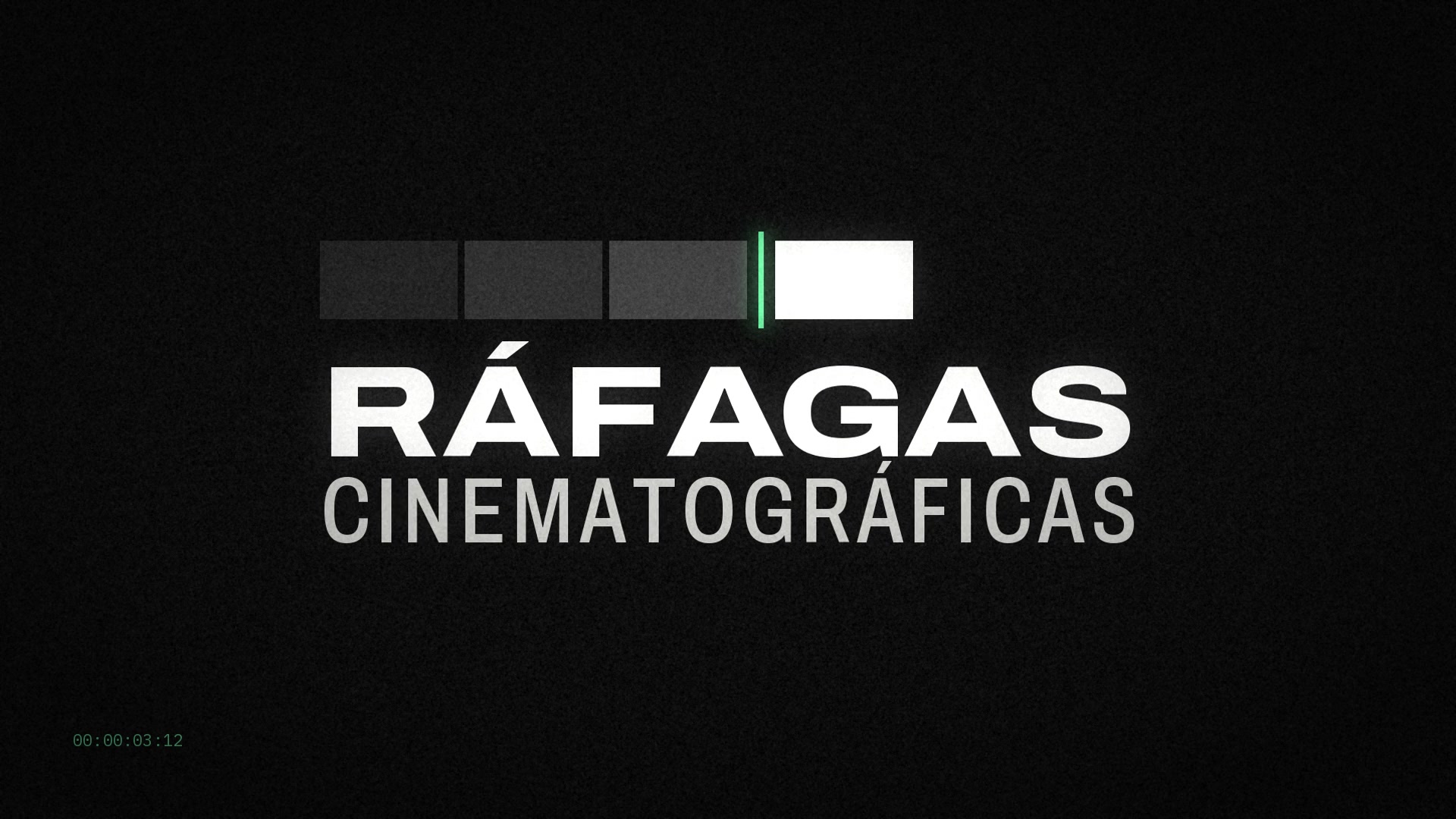 Ráfagas Cinematográficas motion ident title